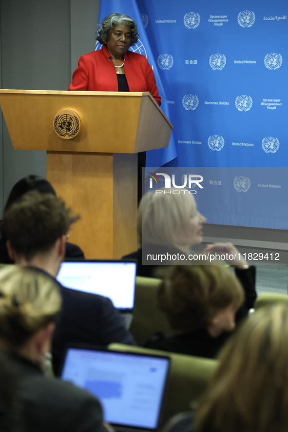 Ambassador Linda Thomas-Greenfield, Representative of the United States to the United Nations and President of the Security Council for the...