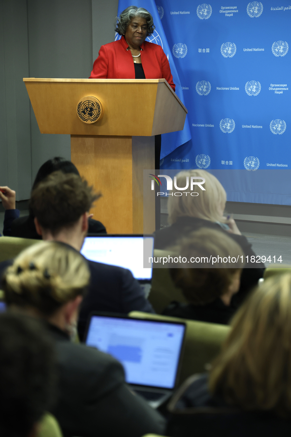 Ambassador Linda Thomas-Greenfield, Representative of the United States to the United Nations and President of the Security Council for the...