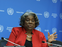 Ambassador Linda Thomas-Greenfield, Representative of the United States to the United Nations and President of the Security Council for the...