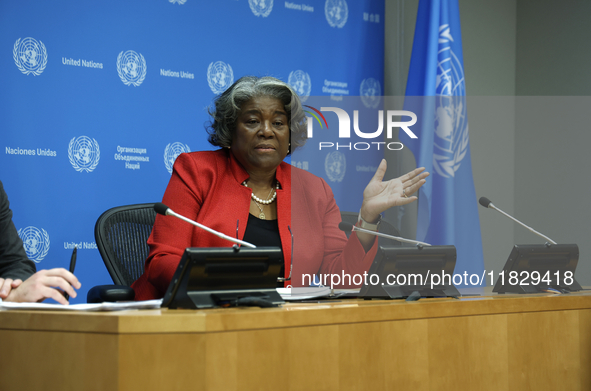 Ambassador Linda Thomas-Greenfield, Representative of the United States to the United Nations and President of the Security Council for the...