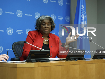 Ambassador Linda Thomas-Greenfield, Representative of the United States to the United Nations and President of the Security Council for the...