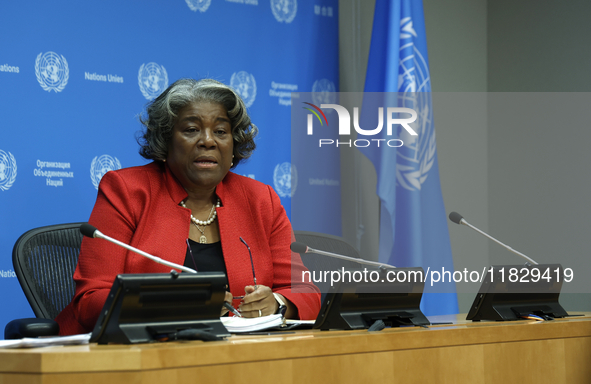 Ambassador Linda Thomas-Greenfield, Representative of the United States to the United Nations and President of the Security Council for the...