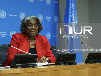 Ambassador Linda Thomas-Greenfield, Representative of the United States to the United Nations and President of the Security Council for the...