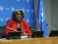 Ambassador Linda Thomas-Greenfield, Representative of the United States to the United Nations and President of the Security Council for the...