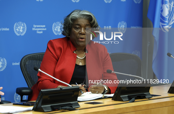 Ambassador Linda Thomas-Greenfield, Representative of the United States to the United Nations and President of the Security Council for the...