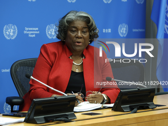 Ambassador Linda Thomas-Greenfield, Representative of the United States to the United Nations and President of the Security Council for the...