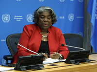 Ambassador Linda Thomas-Greenfield, Representative of the United States to the United Nations and President of the Security Council for the...