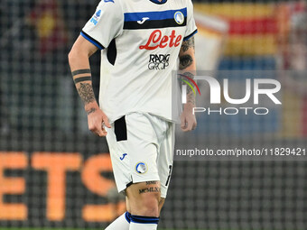 Nicolo Zaniolo of Atalanta B.C. celebrates after scoring the goal to make it 0-2 during the 14th day of the Serie A Championship between A.S...