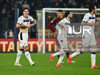 Nicolo Zaniolo of Atalanta B.C. celebrates after scoring the goal to make it 0-2 during the 14th day of the Serie A Championship between A.S...