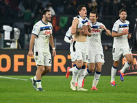 Nicolo Zaniolo of Atalanta B.C. celebrates after scoring the goal to make it 0-2 during the 14th day of the Serie A Championship between A.S...