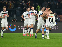 Nicolo Zaniolo of Atalanta B.C. celebrates after scoring the goal to make it 0-2 during the 14th day of the Serie A Championship between A.S...