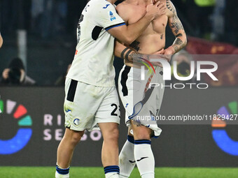 Nicolo Zaniolo of Atalanta B.C. celebrates after scoring the goal to make it 0-2 during the 14th day of the Serie A Championship between A.S...