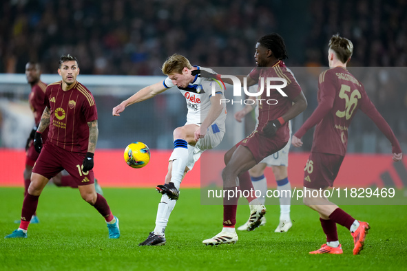 Marco Brescianini of Atalanta BC during the Serie A Enilive match between AS Roma and Atalanta BC at Stadio Olimpico on December 02, 2024 in...