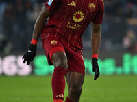 Manu Kone of A.S. Roma is in action during the 14th day of the Serie A Championship between A.S. Roma and Atalanta B.C. at the Olympic Stadi...