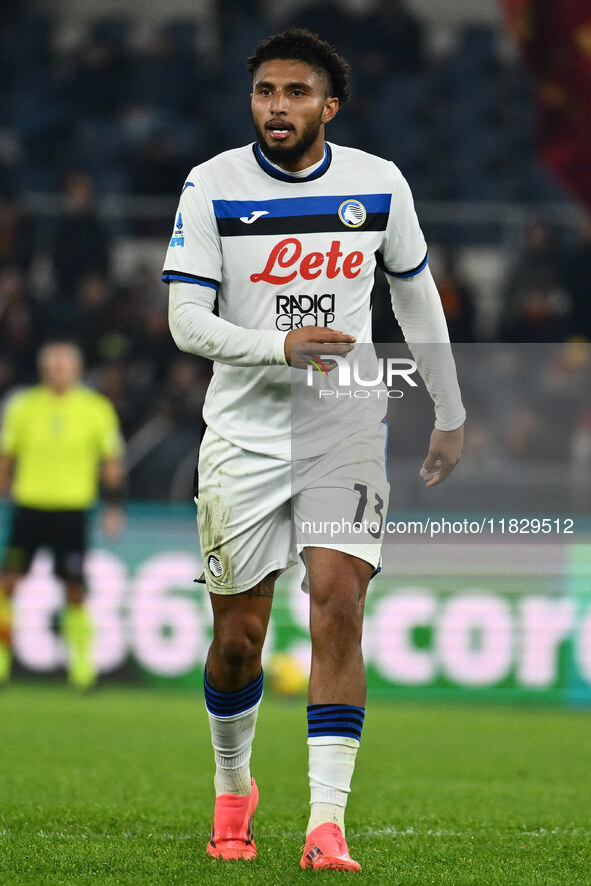 Ederson of Atalanta B.C. participates in the 14th day of the Serie A Championship between A.S. Roma and Atalanta B.C. at the Olympic Stadium...