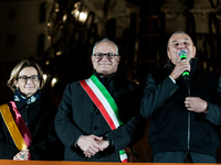 In Rome, Italy, on December 2, 2024, the tree signed Bulgari on the steps of Trinita dei Monti and the lights of Via Condotti are lit. The r...