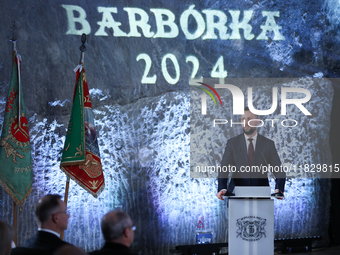 In Wieliczka, Poland, on November 12, 2024, Deputy Prime Minister of Poland and Minister of National Defense, Wladyslaw Kosiniak-Kamysz, par...