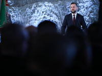 In Wieliczka, Poland, on November 12, 2024, Deputy Prime Minister of Poland and Minister of National Defense, Wladyslaw Kosiniak-Kamysz, par...