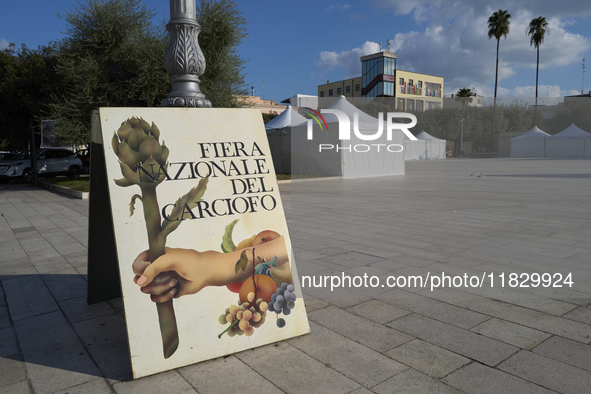 A scene takes place at the International Fair of Mediterranean Artichokes and Fruit and Vegetable Products in San Ferdinando di Puglia, Ital...