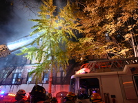 A third alarm fire impacts a building on the Upper East Side of Manhattan, New York, United States, on December 2, 2024. At 526 E 82nd Stree...