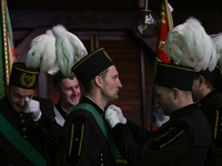 WIELICZKA, POLAND - DECEMBER 02:   
Miners getting ready ahead of the arrival of President of Poland, Andrzej Duda, for the celebrations of...