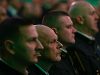 WIELICZKA, POLAND - DECEMBER 02:   
Miners listen to President of Poland, Andrzej Duda's speech as he participates in the celebrations of St...