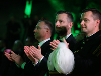 WIELICZKA, POLAND - DECEMBER 02:   
(L-P) President of Poland, Andrzej Duda, Defence Minister, Wladyslaw Kosiniak-Kamysz, and Lukasz Sadkiew...