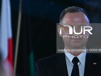 WIELICZKA, POLAND - DECEMBER 02:   
President of Poland, Andrzej Duda, participates in the 2024 celebrations of St. Barbara's Day at the Wie...