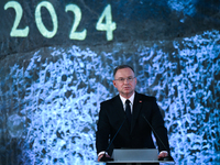 WIELICZKA, POLAND - DECEMBER 02:   
President of Poland, Andrzej Duda, speaks during the 2024 celebrations of St. Barbara's Day at the Wieli...