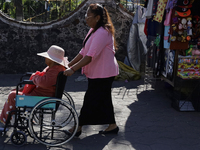 Visitors attend the Christmas Bazaar in the Tlahuac municipality in Mexico City, Mexico, on December 2, 2024, where the capital offers the s...