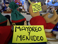 The Christmas Bazaar in the Tlahuac municipality in Mexico City, Mexico, on December 2, 2024, offers the sale of Christmas items, products,...