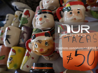 The Christmas Bazaar in the Tlahuac municipality in Mexico City, Mexico, on December 2, 2024, offers the sale of Christmas items, products,...