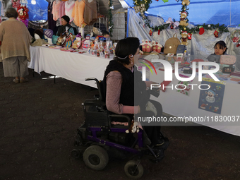 Visitors attend the Christmas Bazaar in the Tlahuac municipality in Mexico City, Mexico, on December 2, 2024, where the capital offers the s...