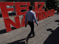 Visitors attend the Christmas Bazaar in the Tlahuac municipality in Mexico City, Mexico, on December 2, 2024, where the capital offers the s...