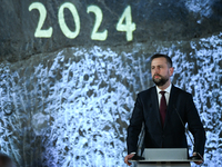 WIELICZKA, POLAND - DECEMBER 02:   
Defence Minister, Wladyslaw Kosiniak-Kamysz, speaks during the 2024 St. Barbara's Day celebrations at th...