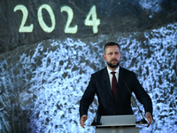 WIELICZKA, POLAND - DECEMBER 02:   
Defence Minister, Wladyslaw Kosiniak-Kamysz, speaks during the 2024 St. Barbara's Day celebrations at th...