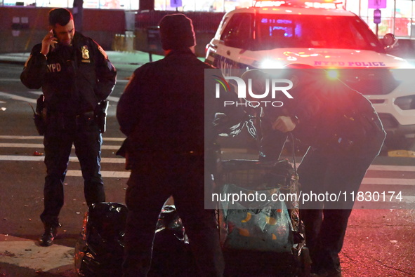 A person is struck by a van while crossing in Queens, New York, United States, on December 3, 2024. At around 12:20 a.m. on Tuesday, an indi...