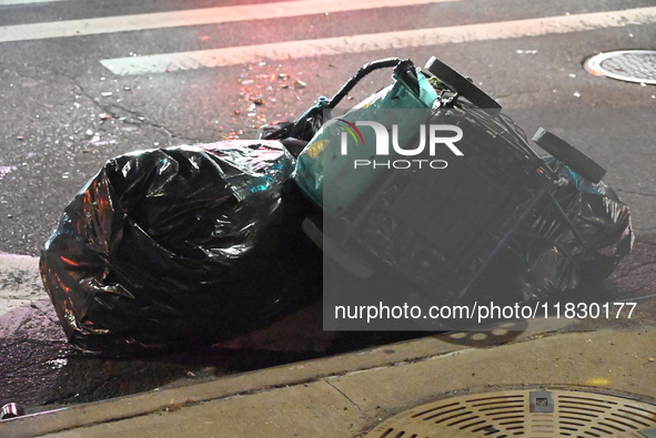 A person is struck by a van while crossing in Queens, New York, United States, on December 3, 2024. At around 12:20 a.m. on Tuesday, an indi...