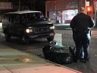 A person is struck by a van while crossing in Queens, New York, United States, on December 3, 2024. At around 12:20 a.m. on Tuesday, an indi...