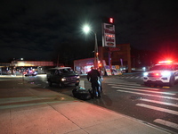 A person is struck by a van while crossing in Queens, New York, United States, on December 3, 2024. At around 12:20 a.m. on Tuesday, an indi...