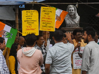 The South Kolkata District Congress organizes a protest demonstration in Kolkata, India, on December 3, 2024, against violence occurring in...