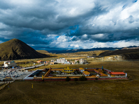 Muya Golden Pagoda is in Ganzi Prefecture, Sichuan province, China, on October 19, 2024. (