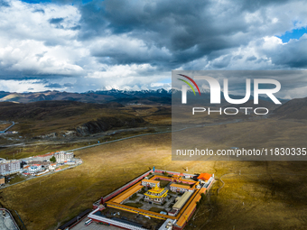 Muya Golden Pagoda is in Ganzi Prefecture, Sichuan province, China, on October 19, 2024. (