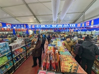 Citizens buy Russian goods at the Wukesong Sino-Russian Mutual Trade Pavilion in Beijing, China, on December 3, 2024. (