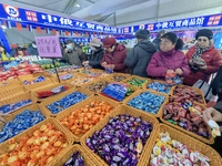 Citizens buy Russian goods at the Wukesong Sino-Russian Mutual Trade Pavilion in Beijing, China, on December 3, 2024. (