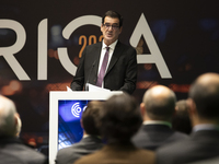 The Mayor of Porto, Rui Moreira, speaks at the ''Factory 2030'' conference of the ECO newspaper at the Alfandega do Porto Congress Center, S...