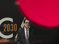 The Mayor of Porto, Rui Moreira, speaks at the ''Factory 2030'' conference of the ECO newspaper at the Alfandega do Porto Congress Center, S...