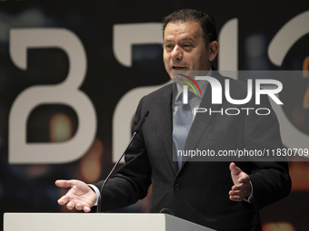 Prime Minister Luis Montenegro speaks at the ''Factory 2030'' conference of the ECO newspaper at the Alfandega do Porto Congress Center, Sal...