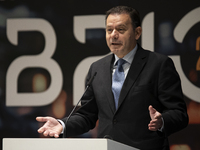 Prime Minister Luis Montenegro speaks at the ''Factory 2030'' conference of the ECO newspaper at the Alfandega do Porto Congress Center, Sal...