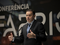 Prime Minister Luis Montenegro speaks at the ''Factory 2030'' conference of the ECO newspaper at the Alfandega do Porto Congress Center, Sal...